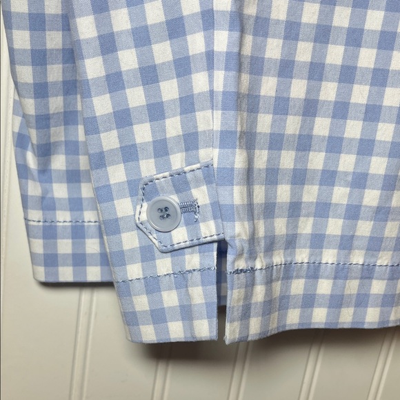 Talbots Perfect Crop Pant gingham blue & white checkered ankle pants NWT - Picture 11 of 13